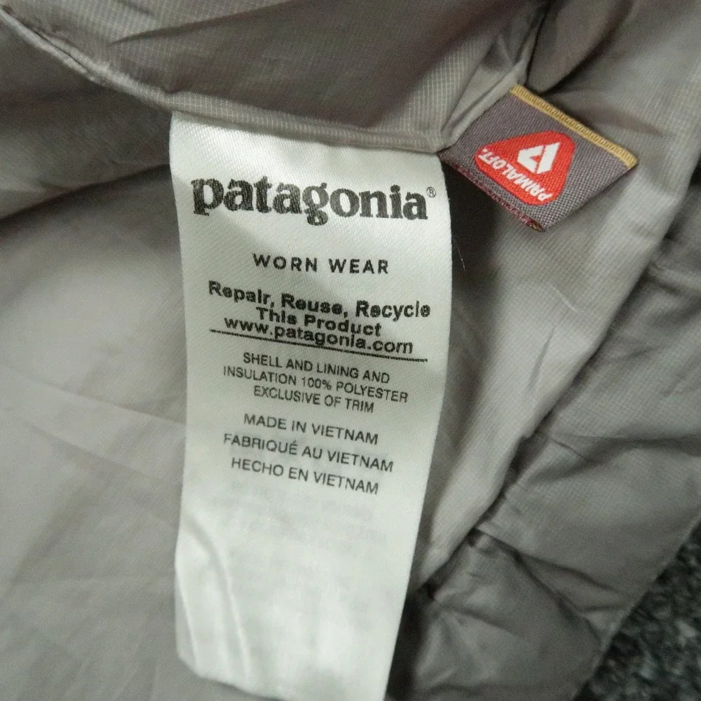Patagonia Jacket Women Small Gray Nano Puff Full Zip Pockets Quilted Primaloft *